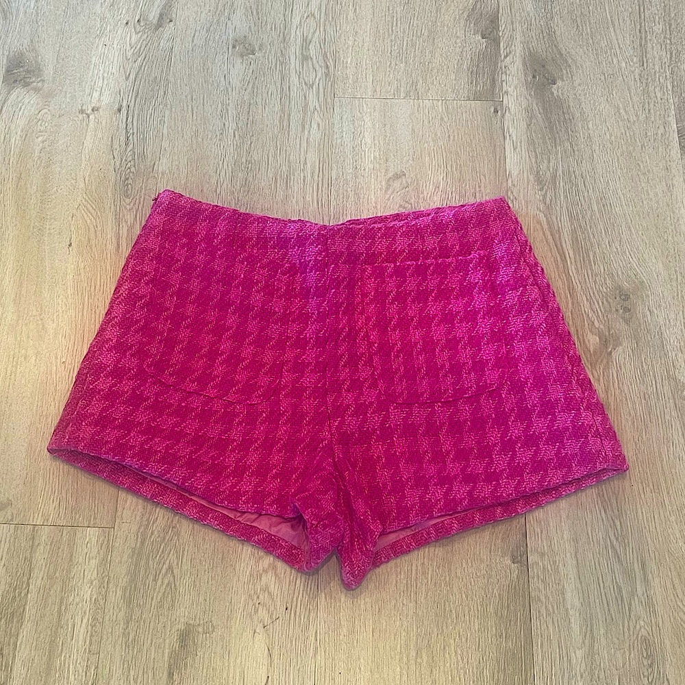 Cider Hot Pink Tweed Shorts XS